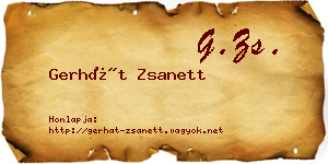 Gerhát Zsanett névjegykártya