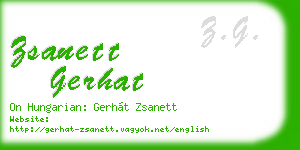 zsanett gerhat business card
