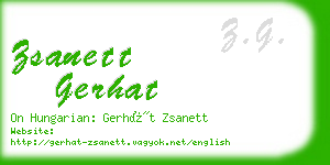 zsanett gerhat business card